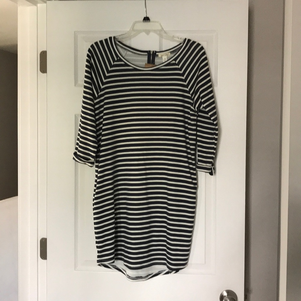 Navy striped dress